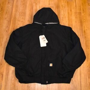 Carhartt FR Duck Insulated Active Jac Mens 4XL Black NEW Flame Resistant OJ1621